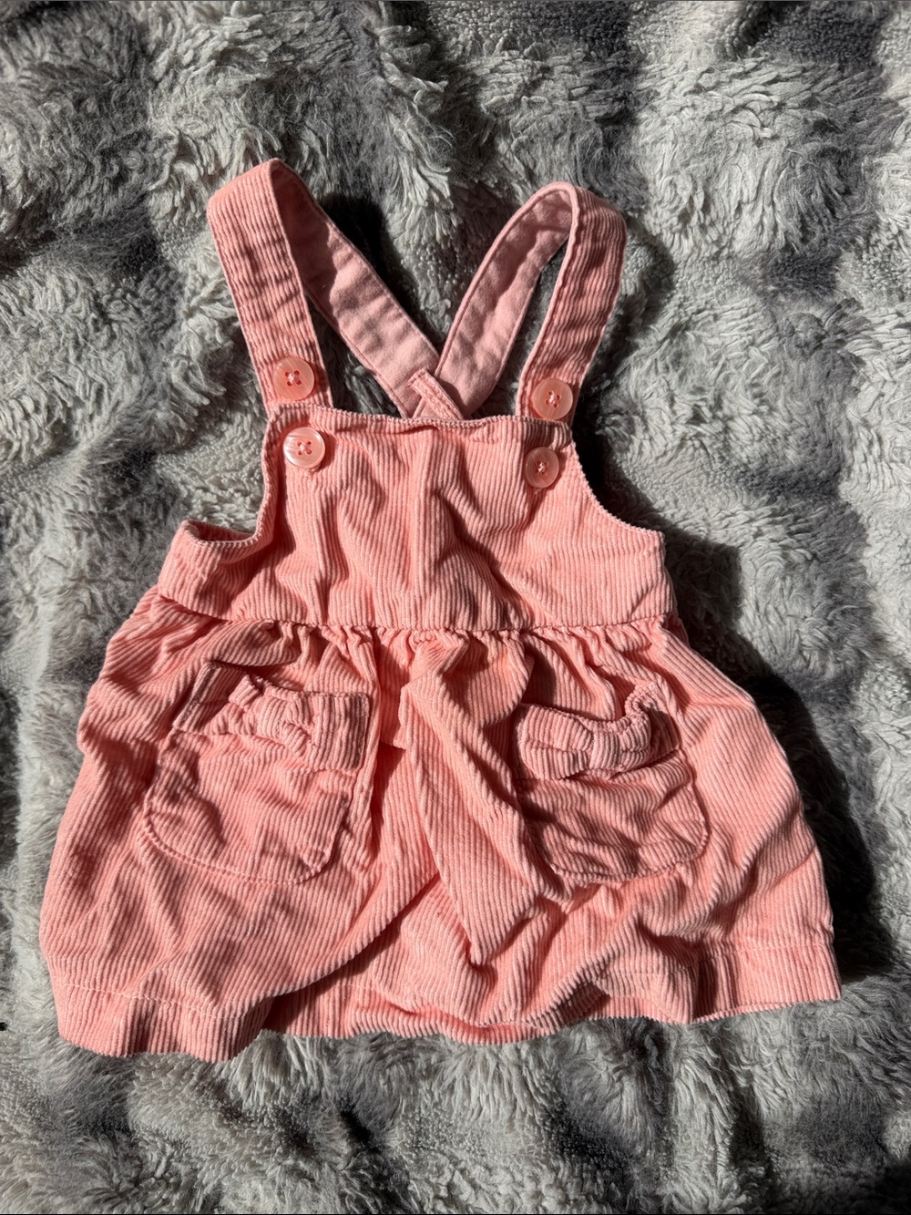 Carter's Pink Corduroy Pinafore Overalls Dress